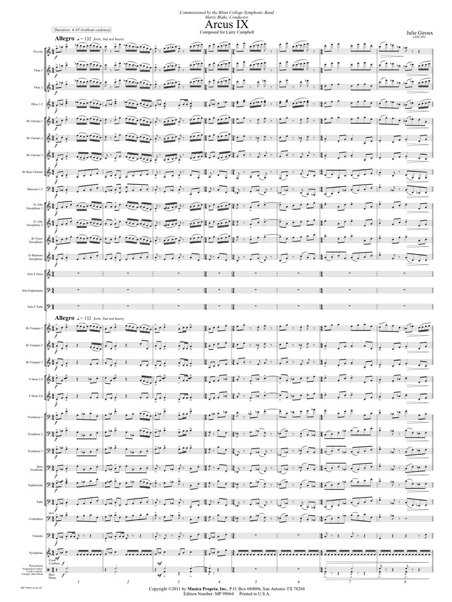 Arcus IX Score Page 1