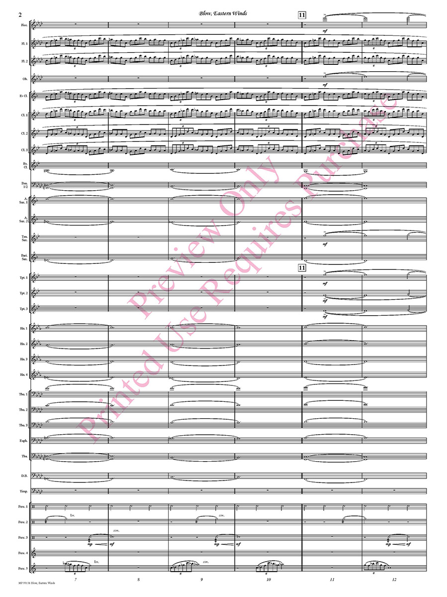 Blow, Eastern Winds Score Page 2