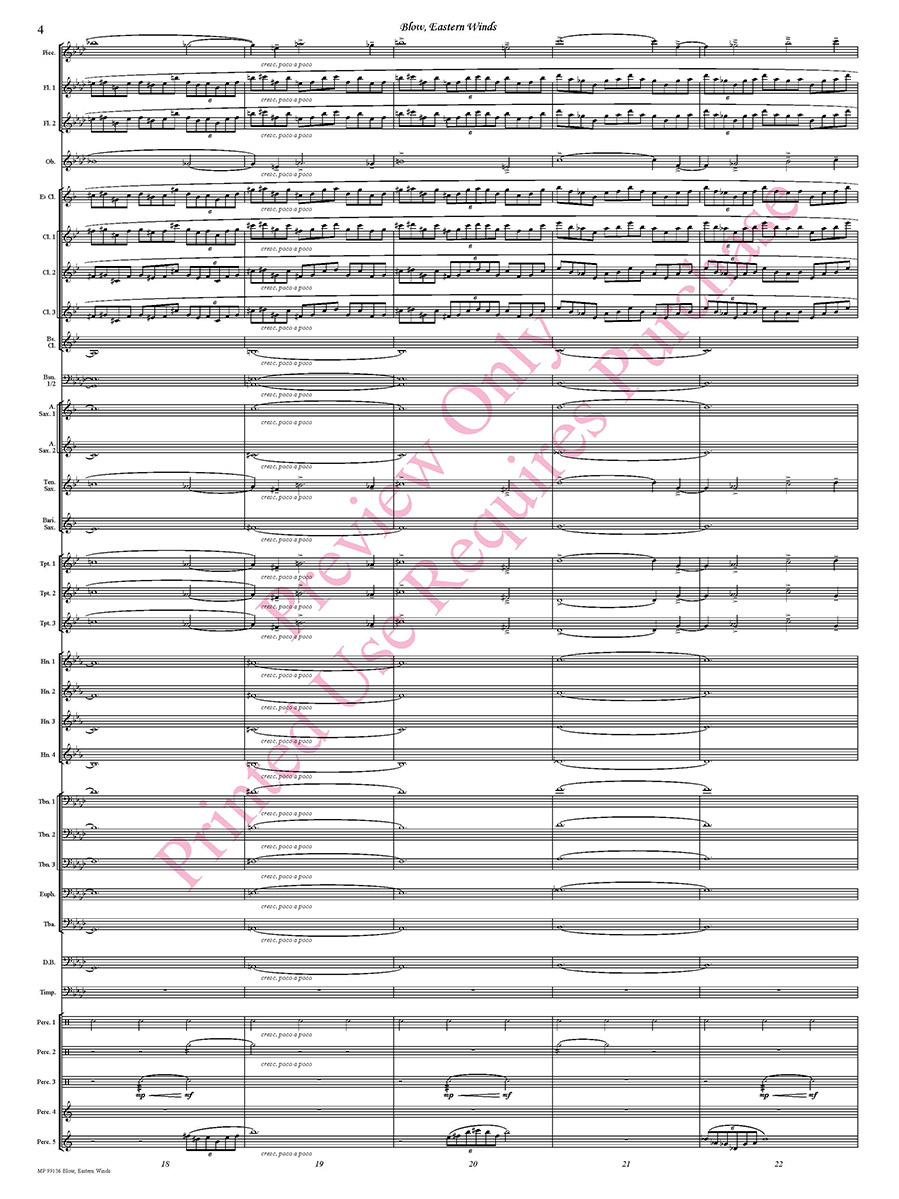Blow, Eastern Winds Score Page 4