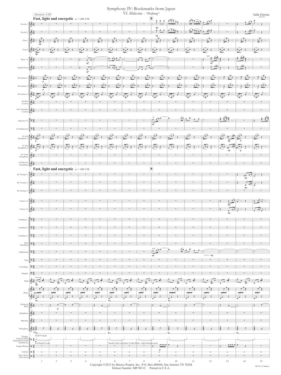 Bookmarks From Japan VI Score Page 1