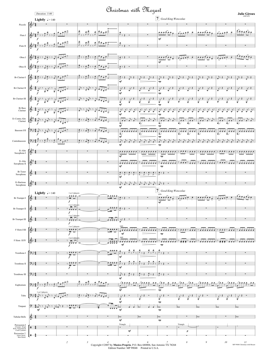 Christmas with Mozart Score Page 1