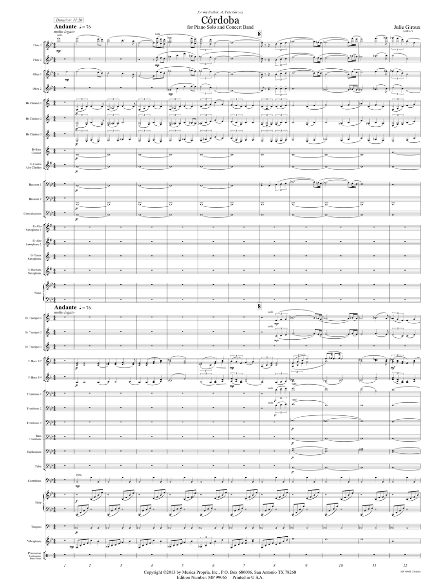 Córdoba Score page 1