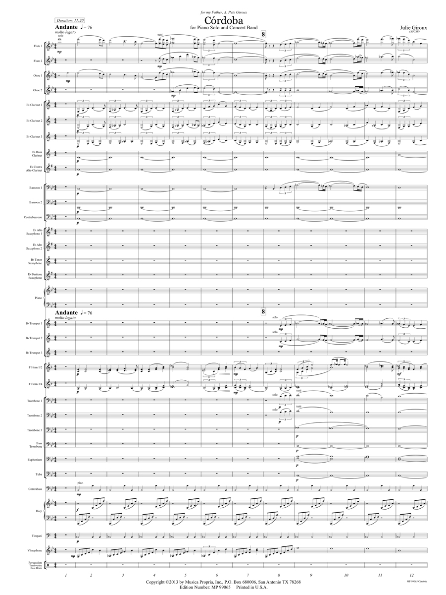 Crdoba Score page 1