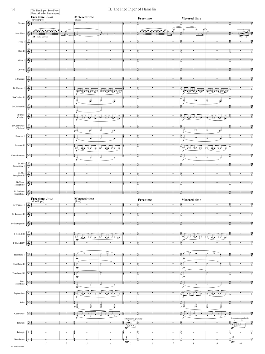 Fables Mvt. II Score Page 1