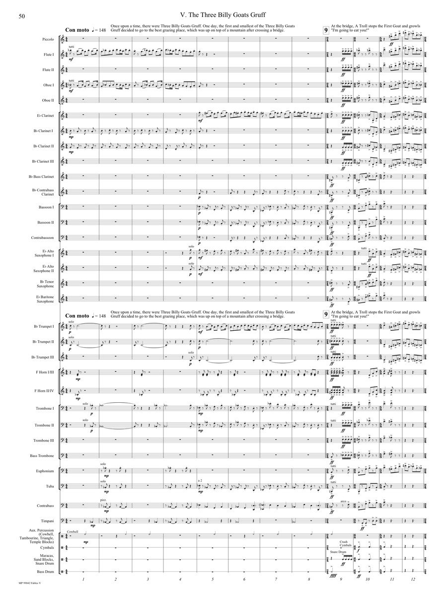 Fables Mvt. V Score Page 1