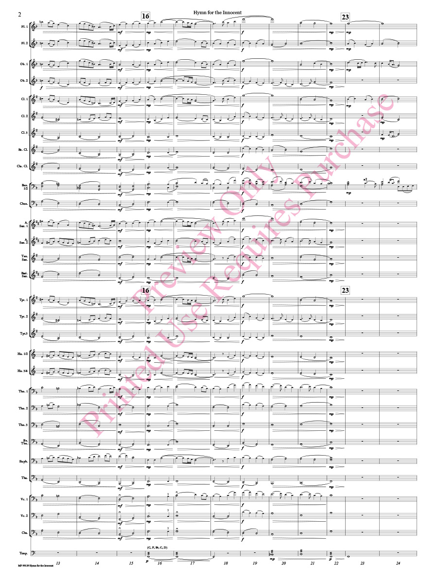 Hymn for the Innocent Score pg 2