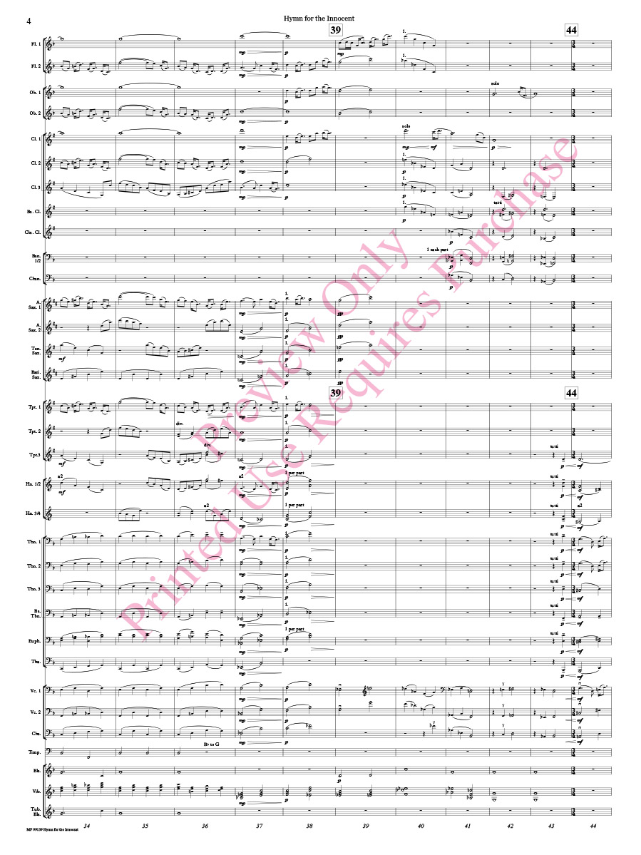 Hymn for the Innocent Score pg 4