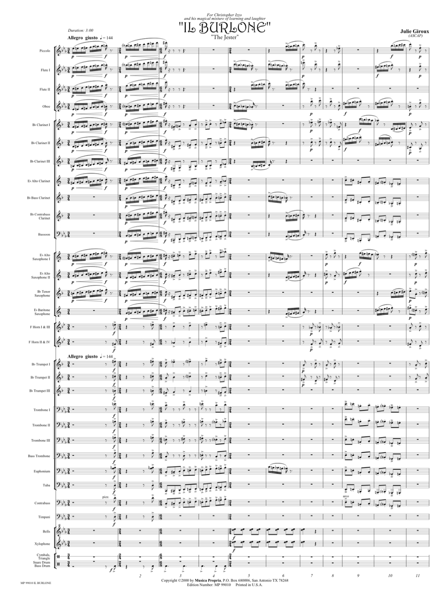 Il Burlone Score Page 1