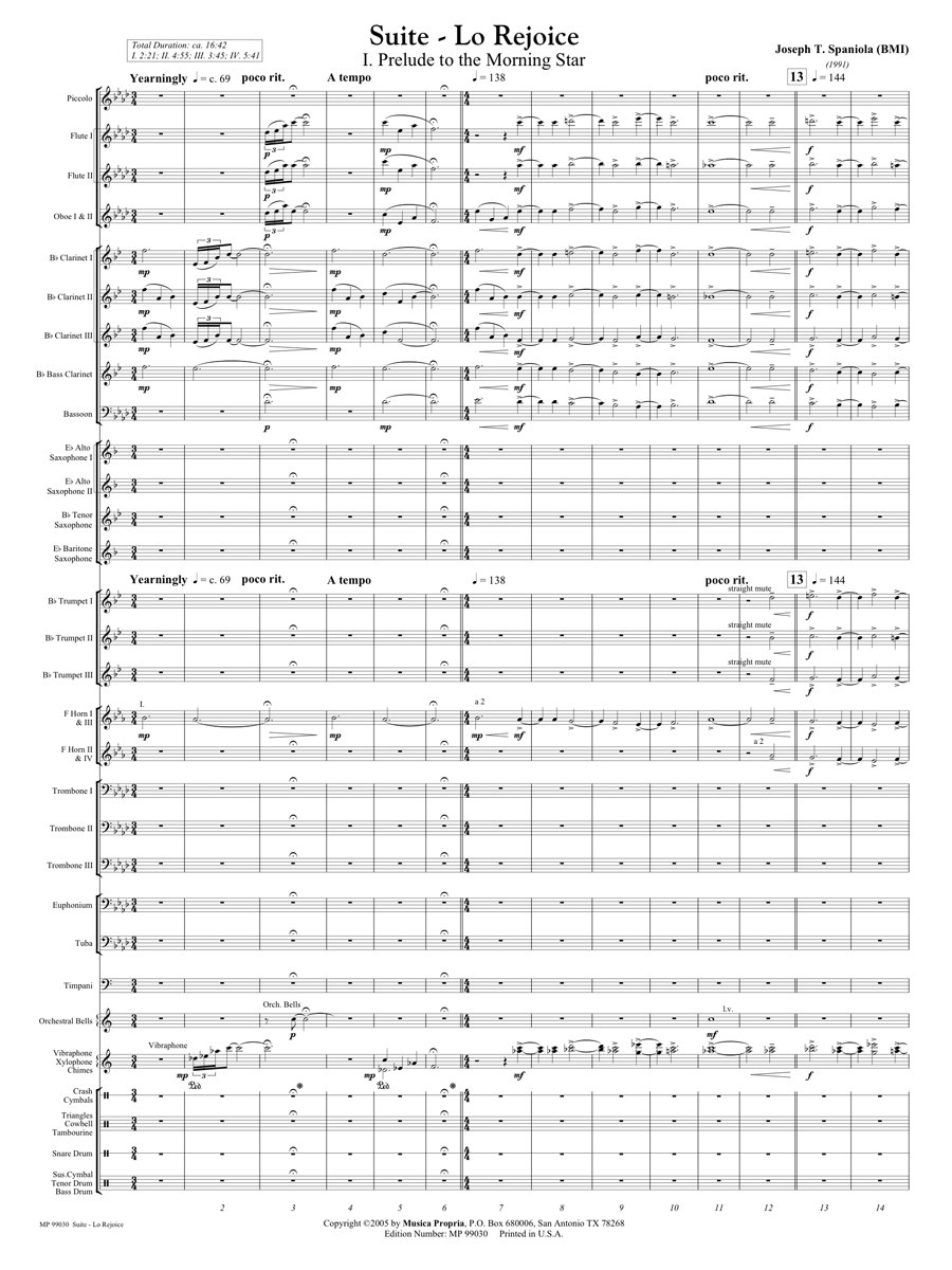 Lo Rejoice Mvts I-II Score Page 1