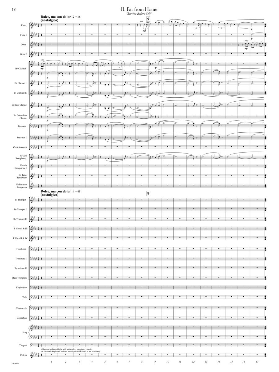 No Finer Calling-Mvt. II Score Page 1