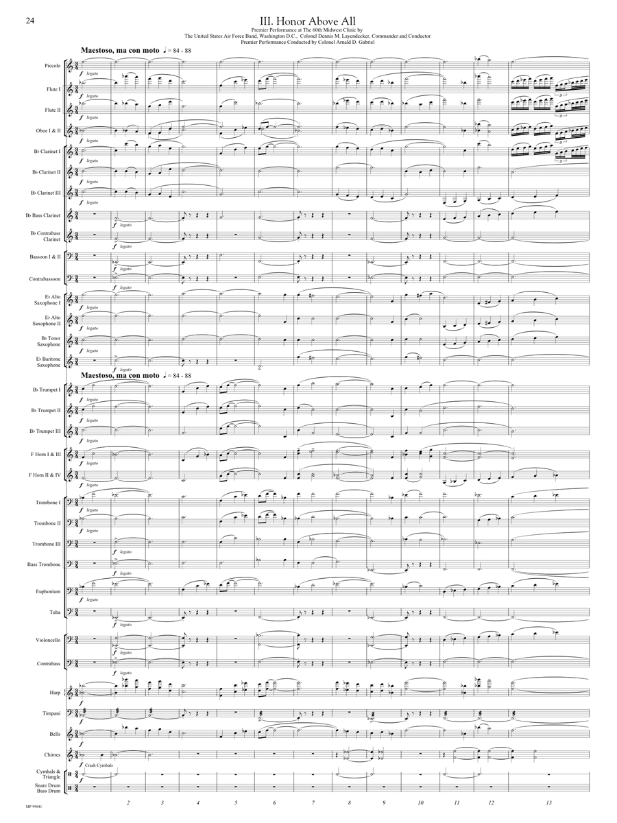 No Finer Calling-Mvt. III Score Page 1
