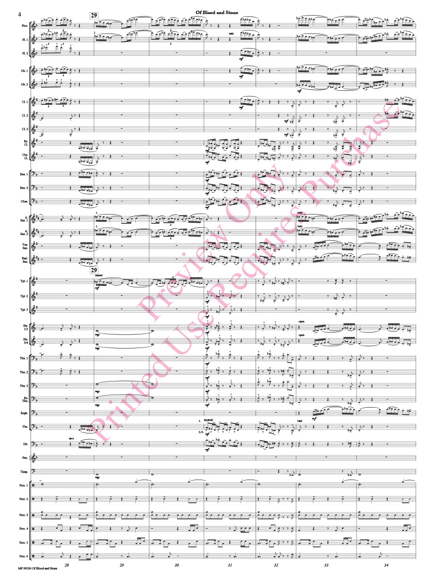 Of Blood and Stone Score pg 4