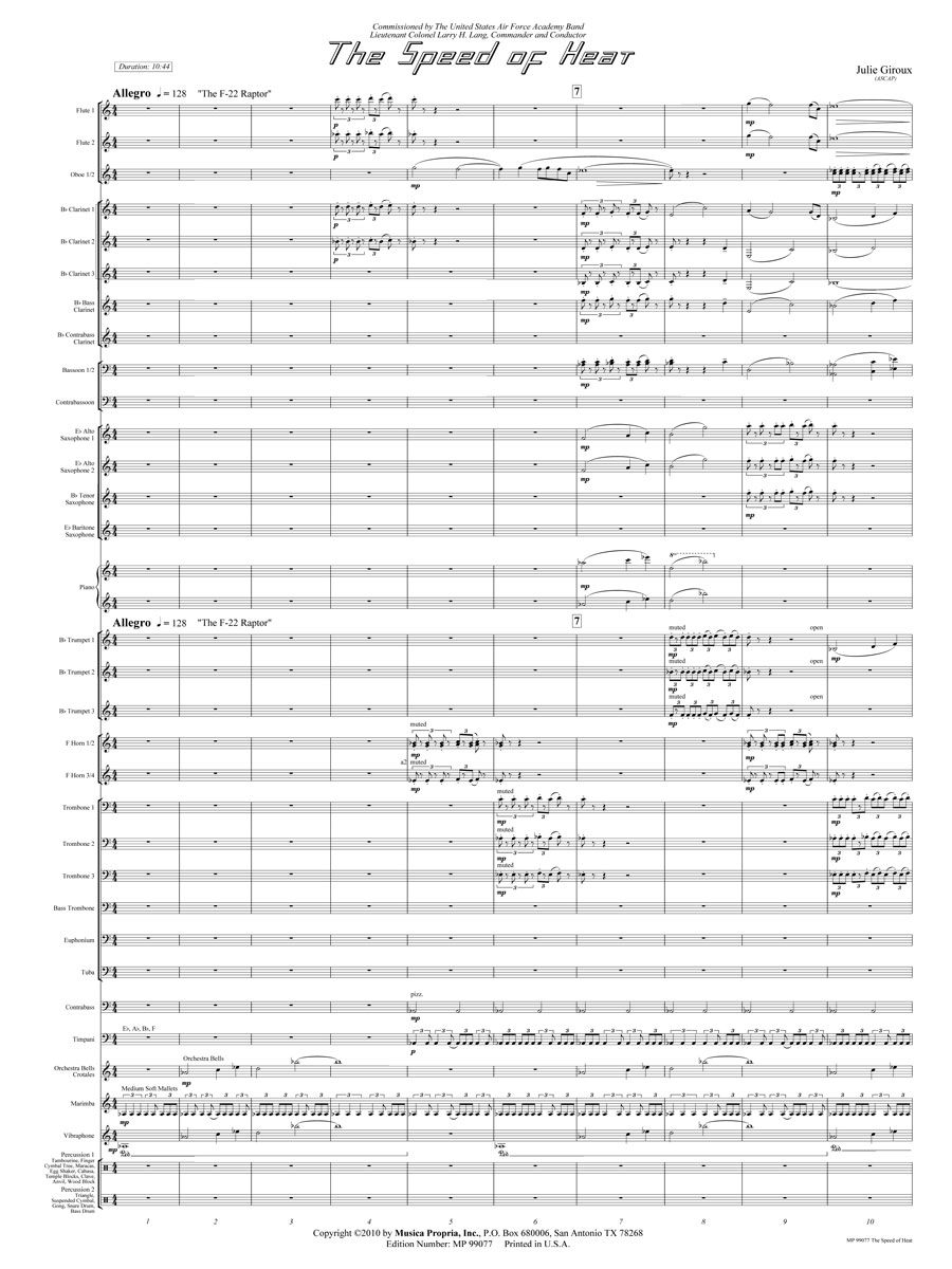 The Speed of Heat Score Page 1
