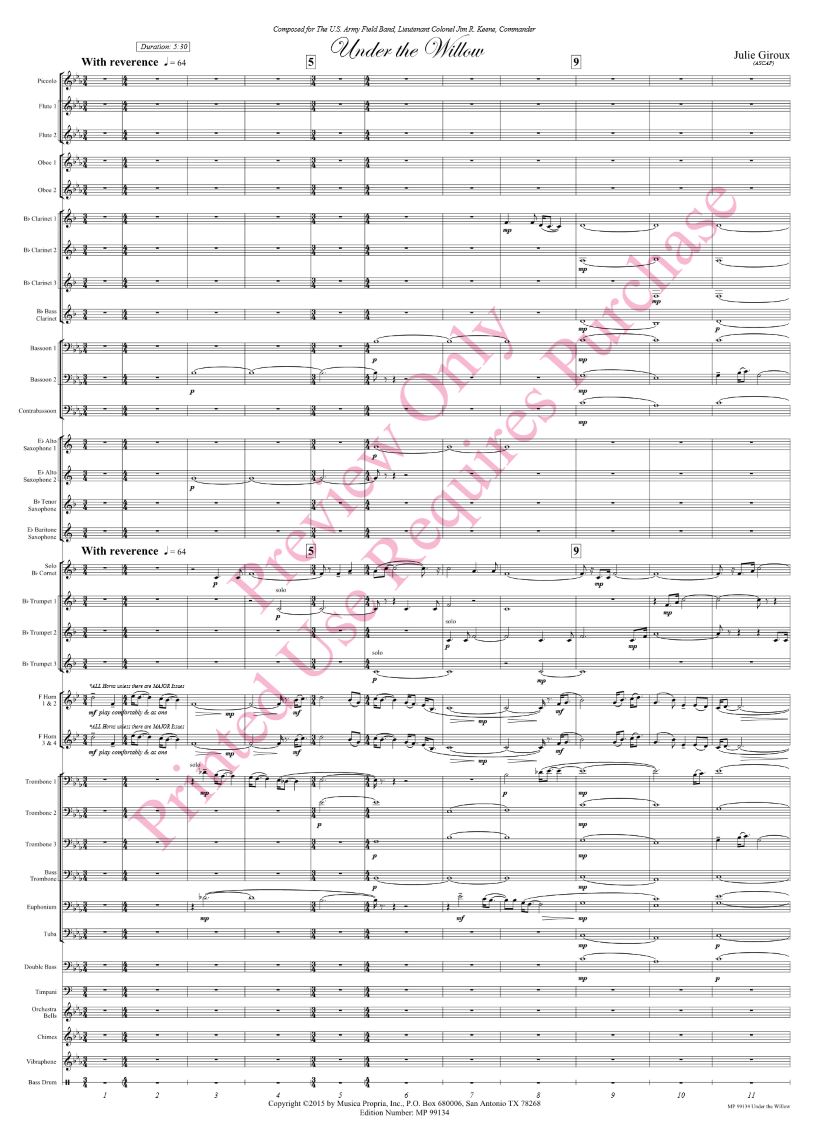 Under the Willow Score